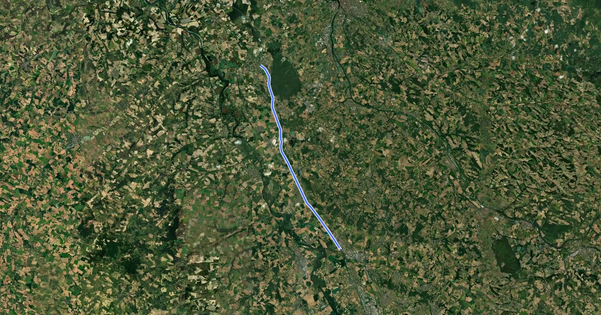 Маршрут Le canal de Garonne à vélo : Montech / Castelnau-d'Estrétefonds на спутниковом снимке