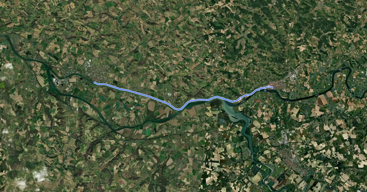 Маршрут Le canal de Garonne à vélo : Valence d'Agen / Moissac на спутниковом снимке