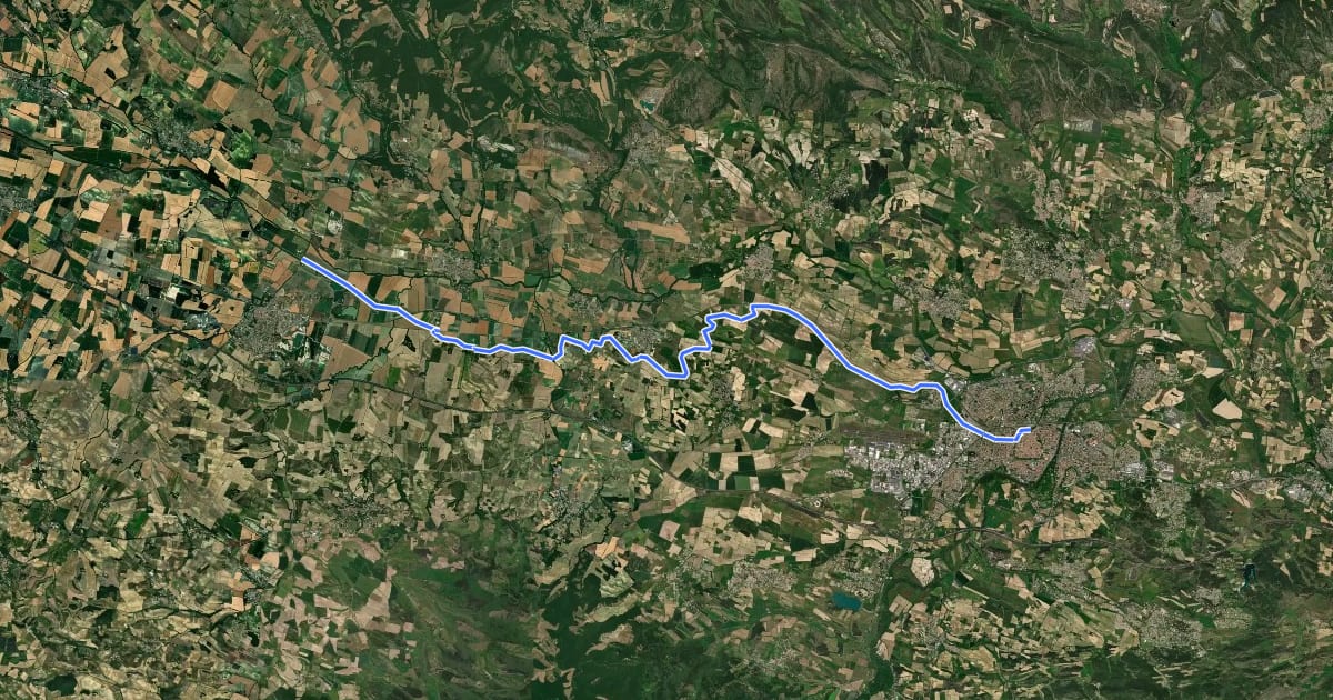 Маршрут Le Canal du Midi à vélo : Bram / Carcassonne на спутниковом снимке