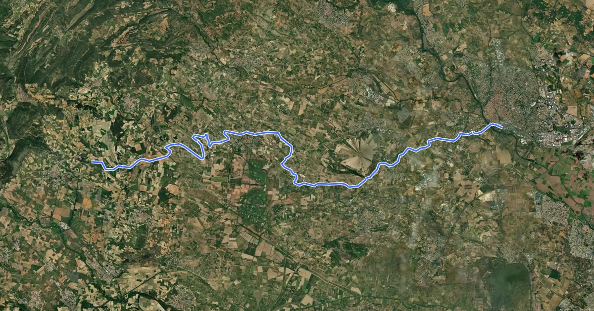 Маршрут Le Canal du Midi à vélo : Capestang / Béziers на спутниковом снимке