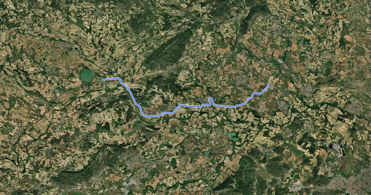 Маршрут Le Canal du Midi à vélo : Homps / Le Somail на спутниковом снимке