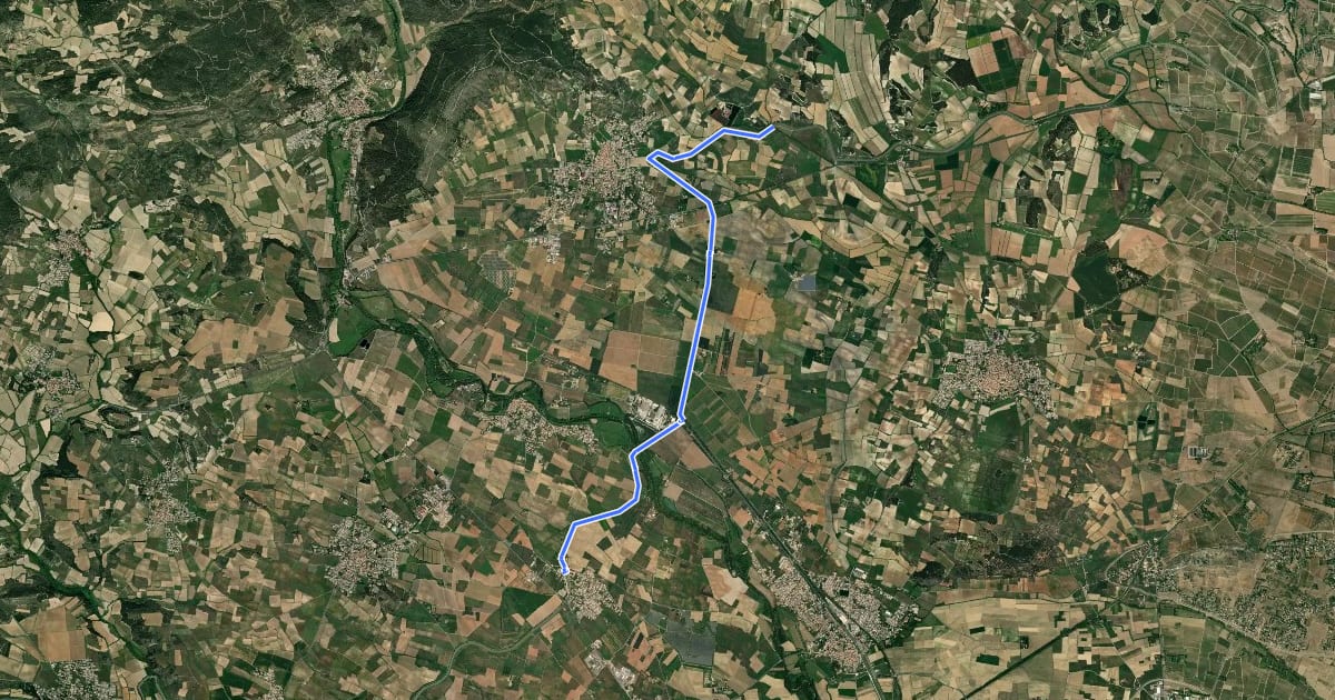 Маршрут Le Canal du Midi à vélo : Le Somail / Capestang на спутниковом снимке