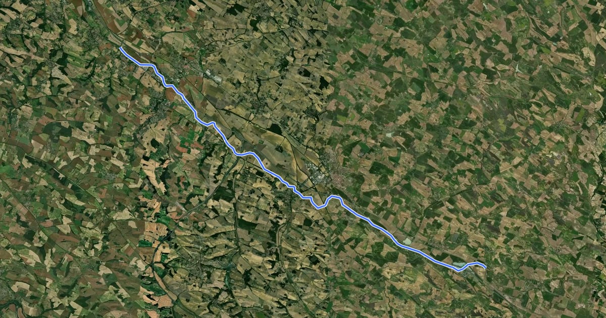 Маршрут Le Canal du Midi à vélo : Montgiscard / Seuil de Naurouze на спутниковом снимке