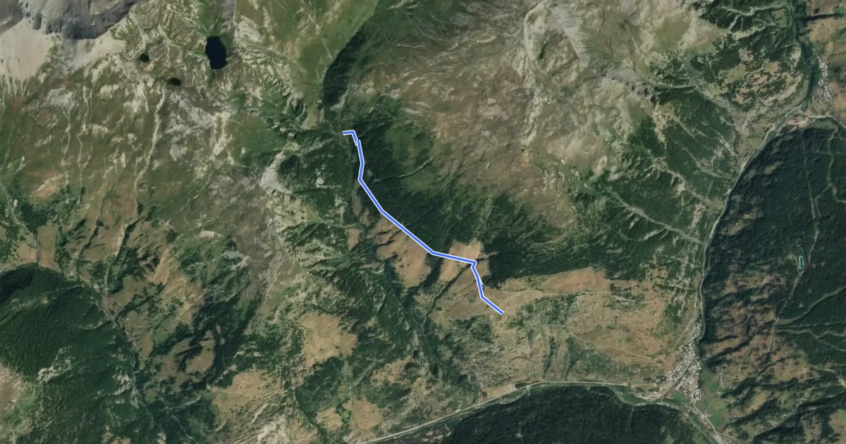 Маршрут Le Canal Neuf - Les Bertins на спутниковом снимке