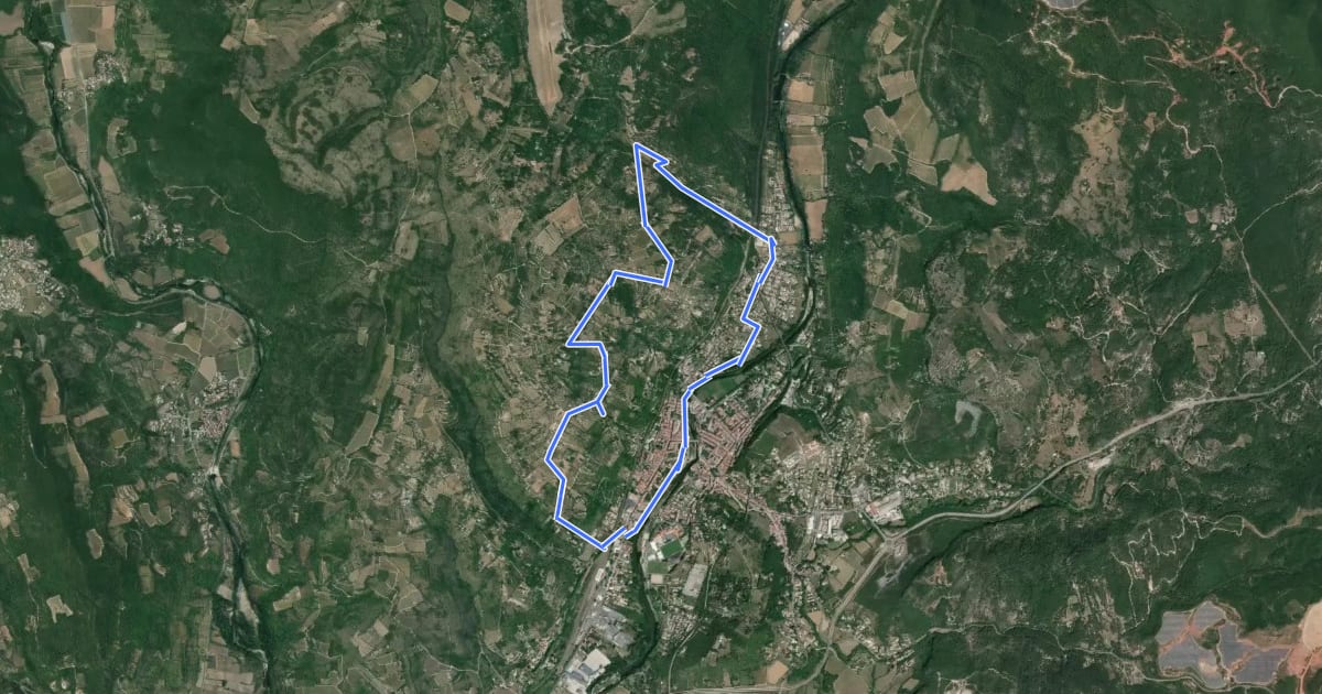 Маршрут Le Causse на спутниковом снимке