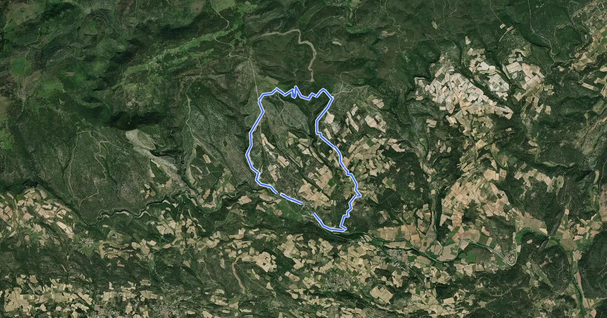 Маршрут Le Causse на спутниковом снимке