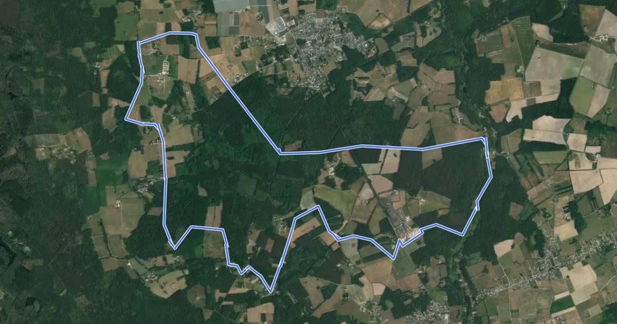 Маршрут Le château de la Bruyère на спутниковом снимке