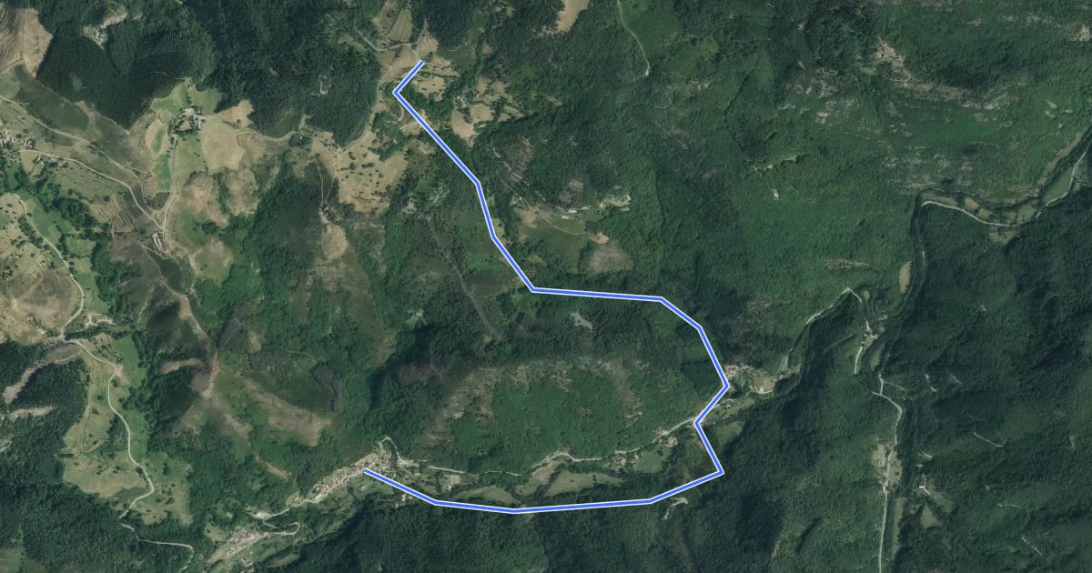 Маршрут Le Chambon - Col de Joux на спутниковом снимке
