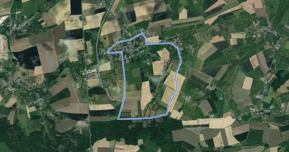 Маршрут Le Chemin d'Avesnes на спутниковом снимке
