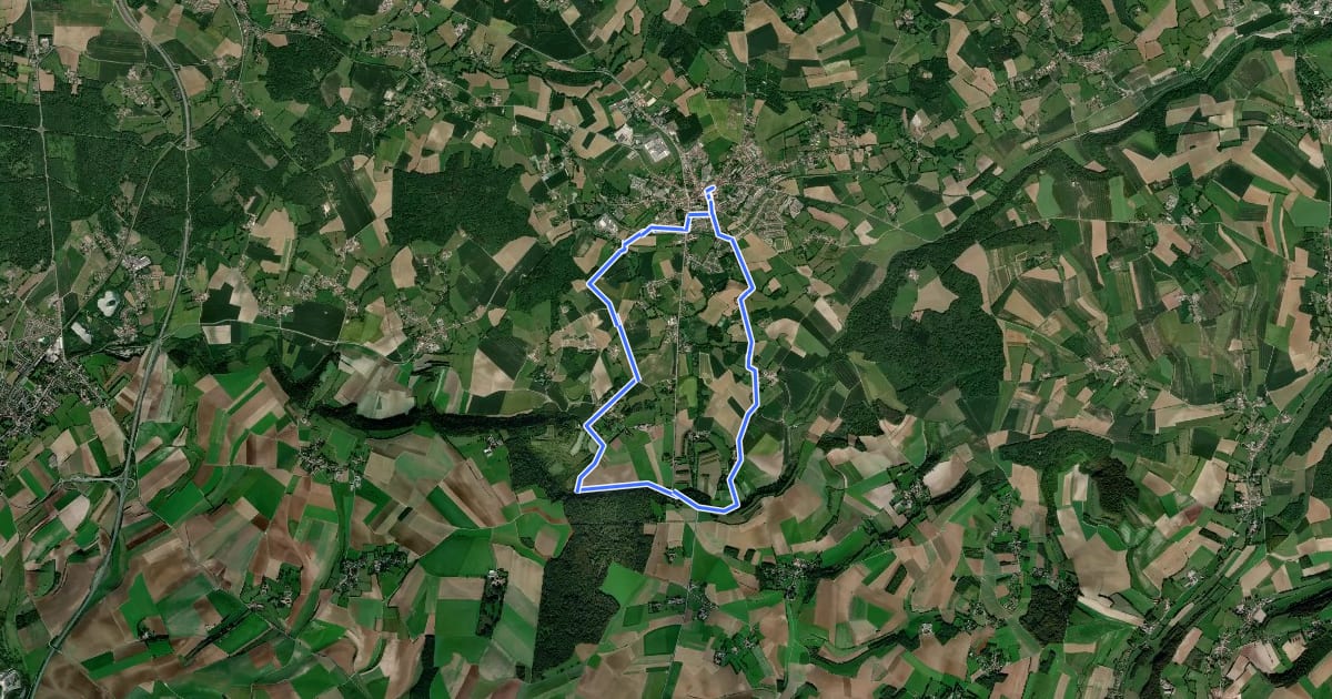 Маршрут Le Chemin de Cappe на спутниковом снимке