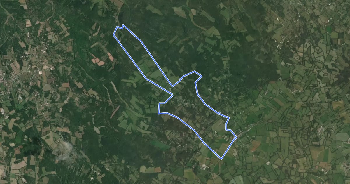 Маршрут Le chemin de la bastide de Beauregard на спутниковом снимке