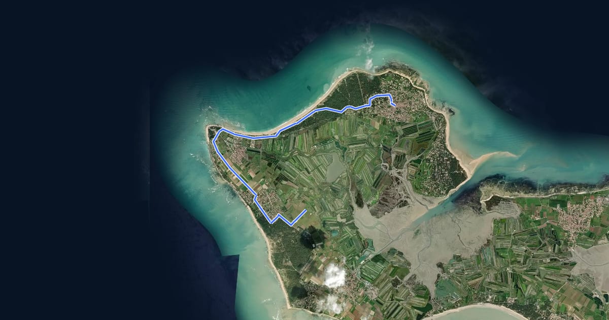 Маршрут Le Chemin de la Forêt на спутниковом снимке
