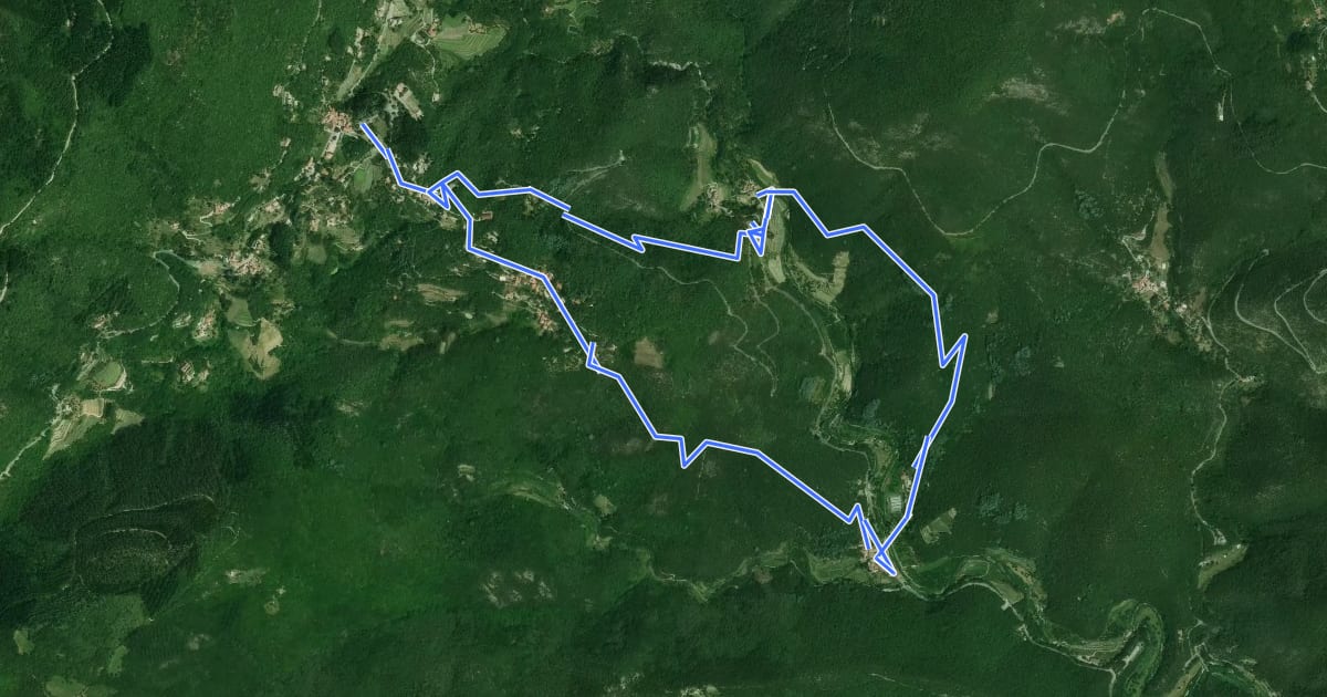 Маршрут Le chemin de la vallée de l'Arboux на спутниковом снимке