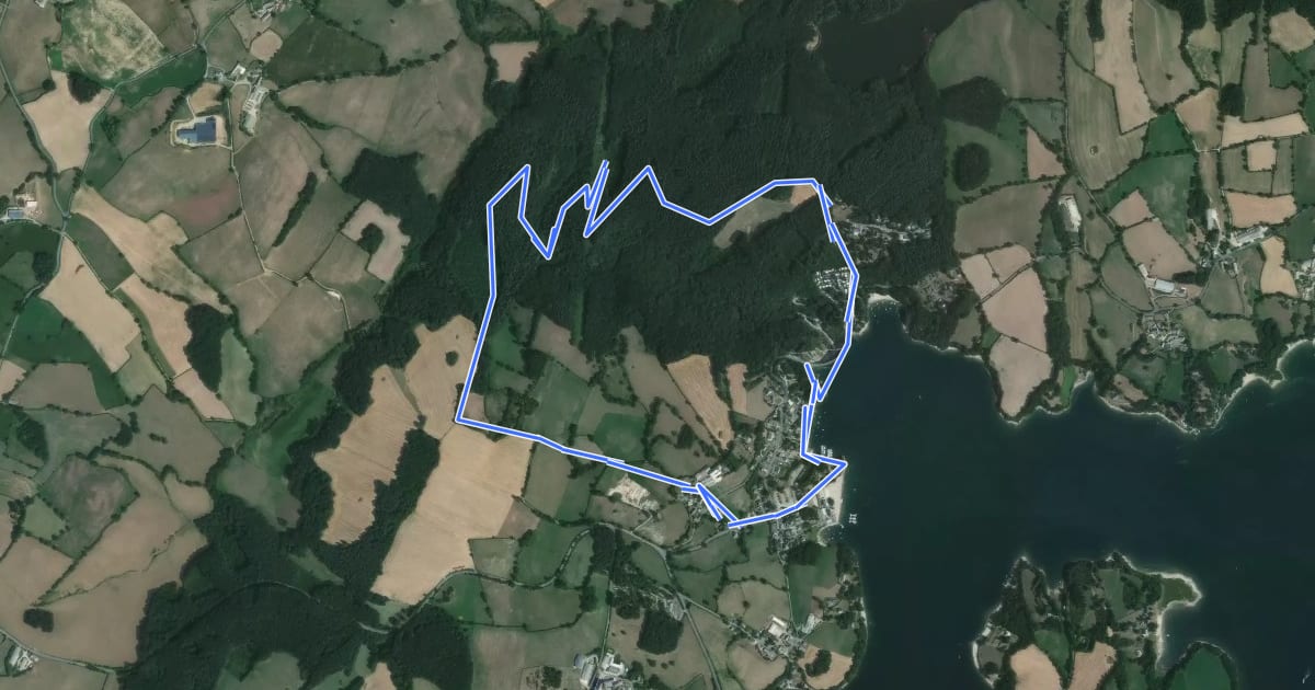 Маршрут Le Chemin de Santa Fé на спутниковом снимке