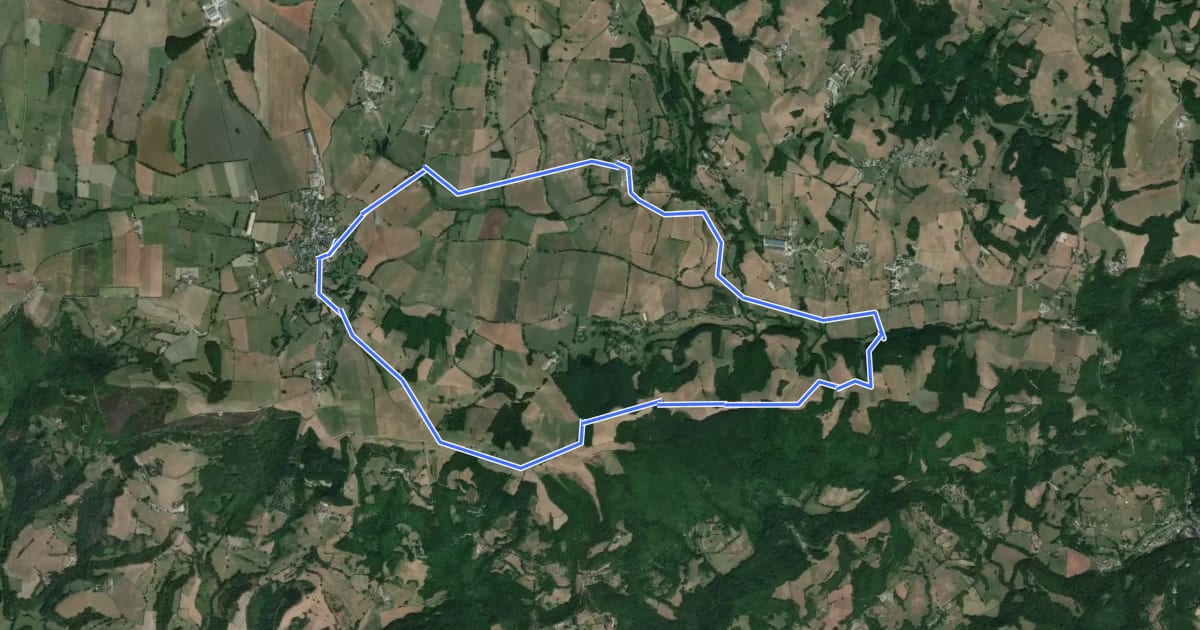 Маршрут Le Chemin des Crêtes на спутниковом снимке