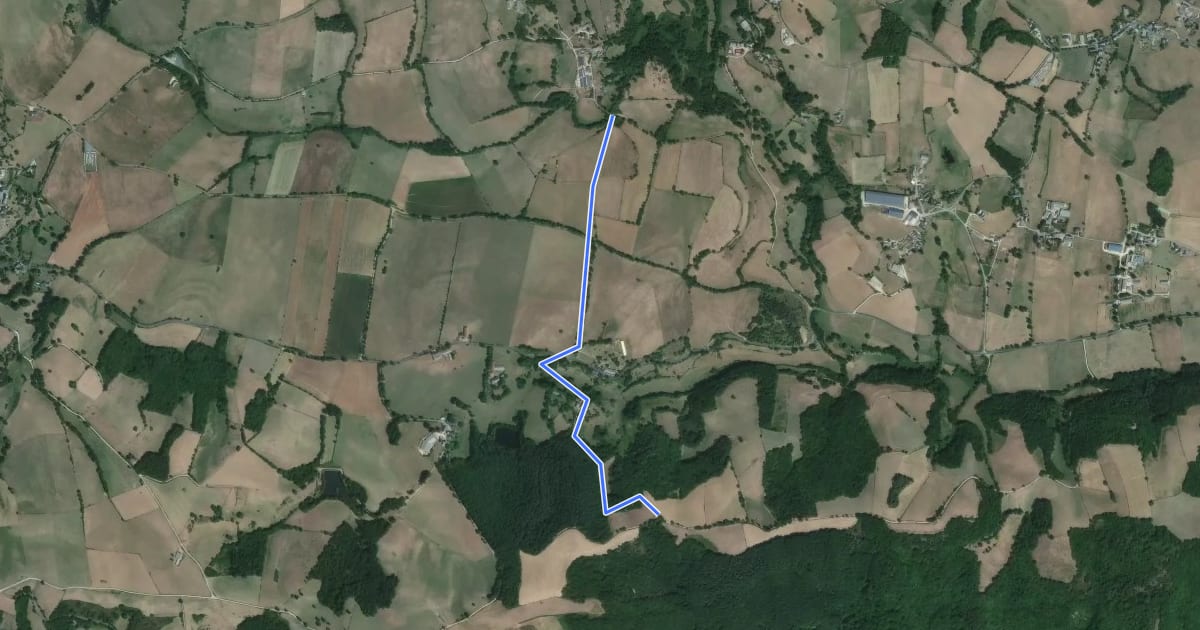 Маршрут Le Chemin des Crêtes (Variante) на спутниковом снимке