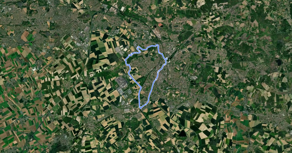 Маршрут Le chemin des eaux на спутниковом снимке