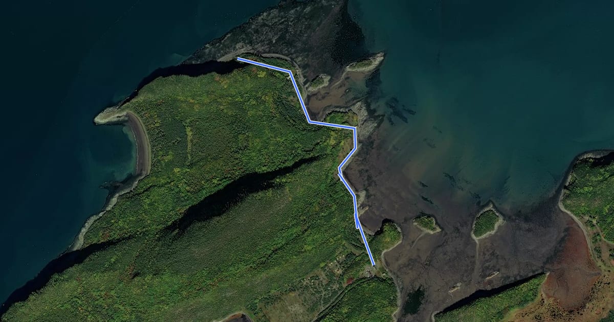 Маршрут Le Chemin du nord на спутниковом снимке