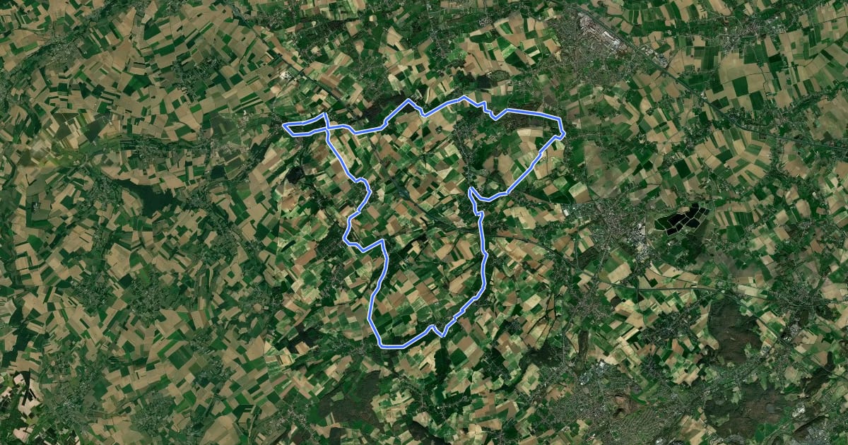 Маршрут Le Chemin Saint-Benoit на спутниковом снимке