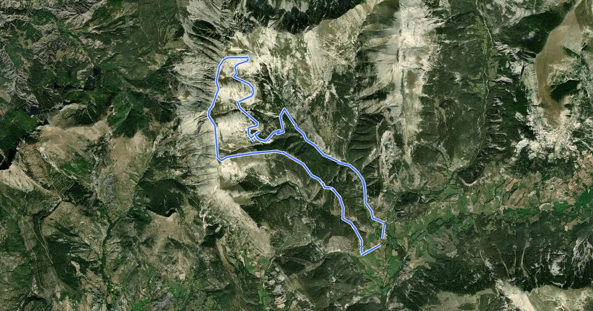 Маршрут Le Cheval Blanc (2 323 m) на спутниковом снимке