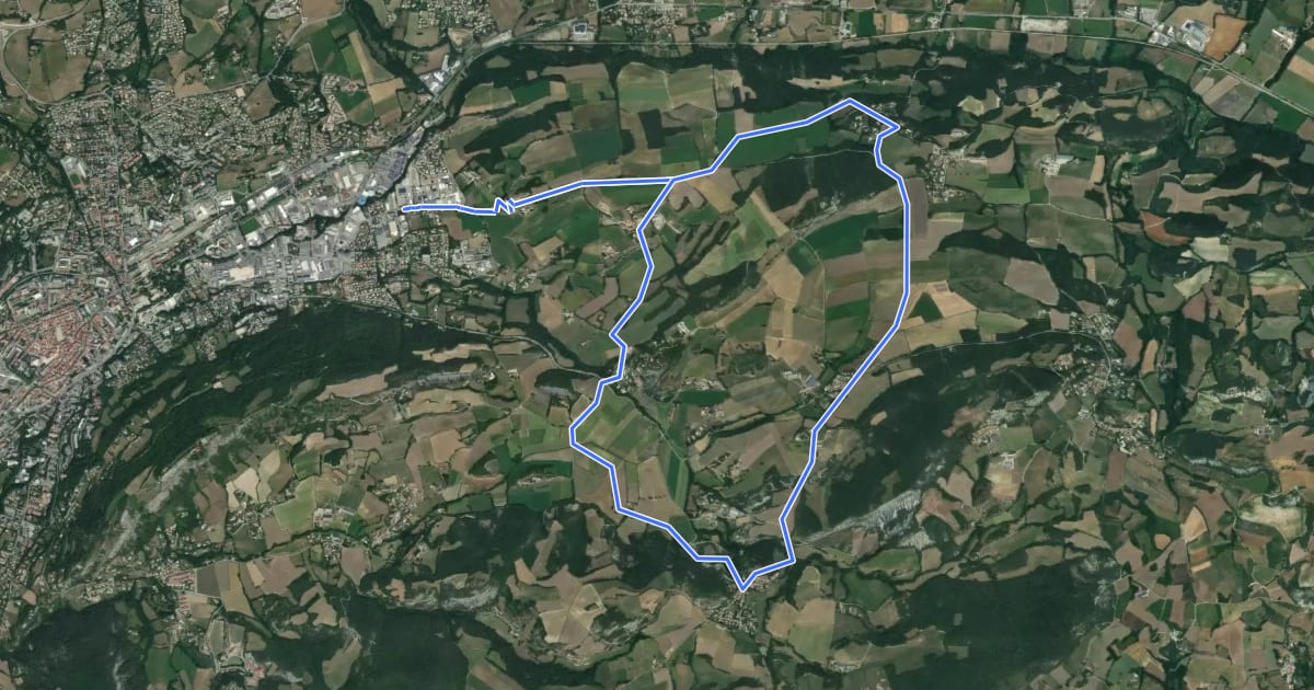 Маршрут Le Circuit de Côte-Folle на спутниковом снимке