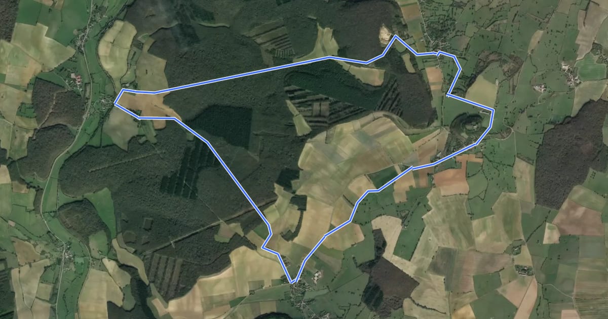 Маршрут Le circuit des 3 chateaux - Montenoison на спутниковом снимке