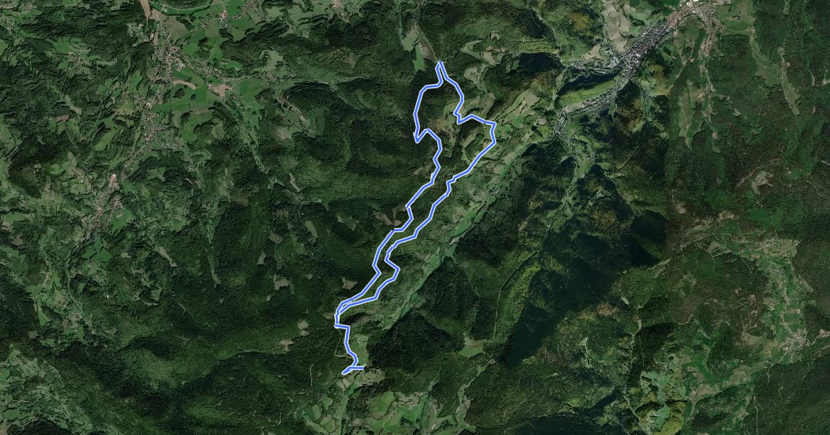 Маршрут Le circuit des abris на спутниковом снимке