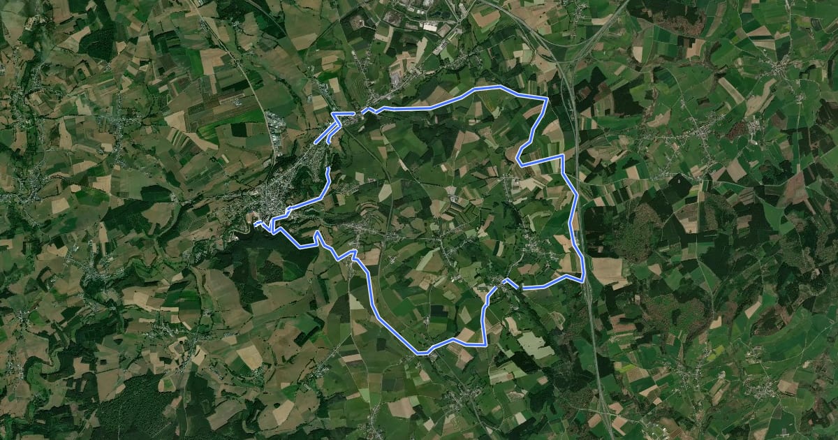 Маршрут Le circuit des Champs на спутниковом снимке