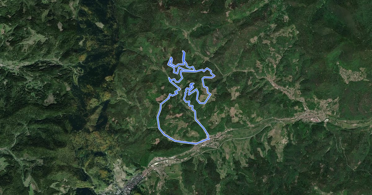 Маршрут Le circuit des chapelles на спутниковом снимке