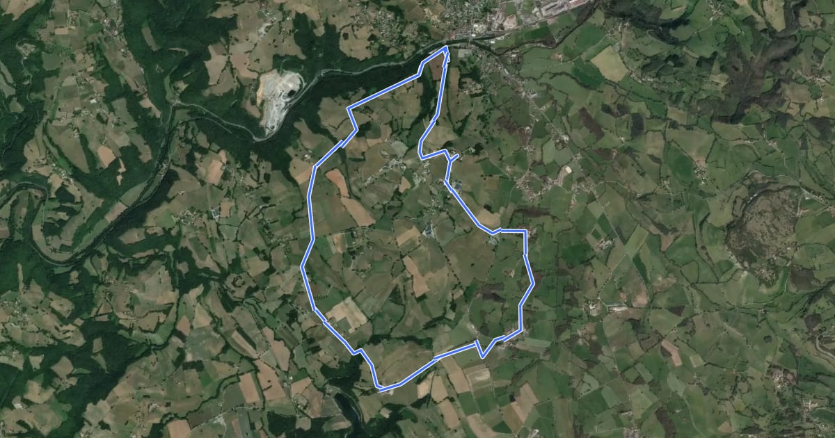 Маршрут Le circuit des Gâches на спутниковом снимке