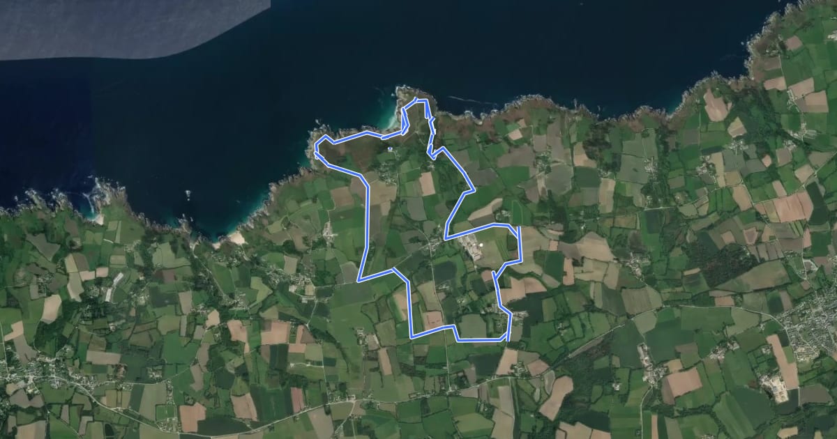 Маршрут Le circuit des korrigans на спутниковом снимке
