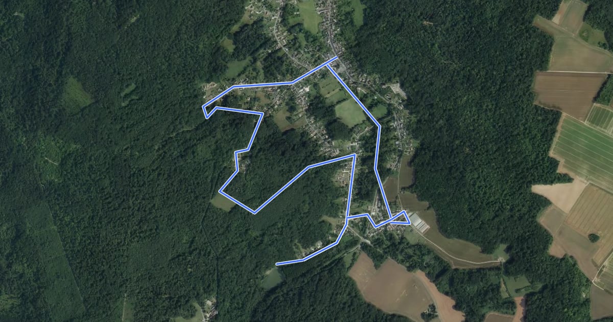 Маршрут Le Circuit des Puits на спутниковом снимке