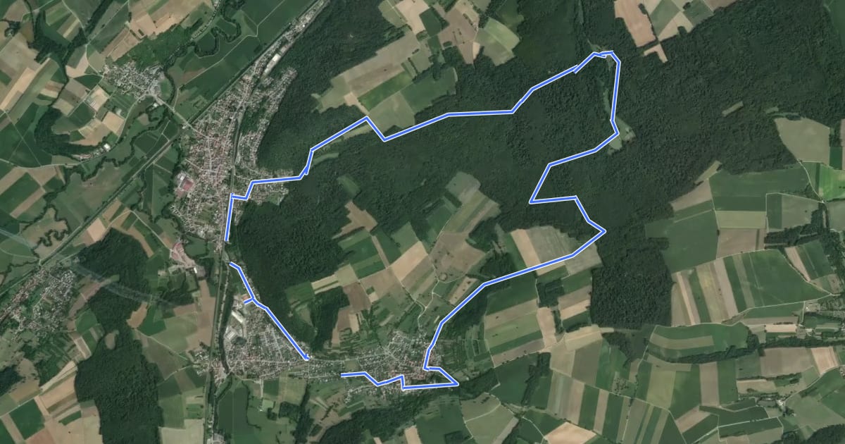 Маршрут Le Circuit du Grand Canon на спутниковом снимке