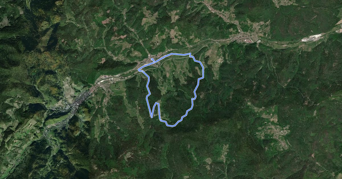 Маршрут Le Circuit du Hury на спутниковом снимке