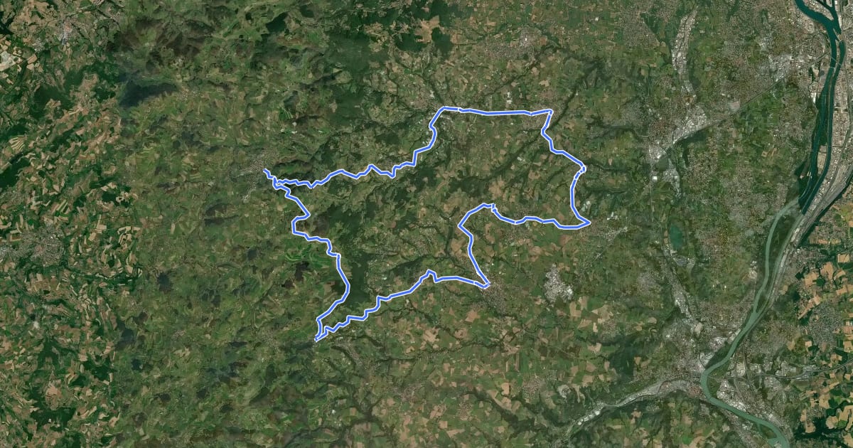 Маршрут Le circuit du Mont Signal на спутниковом снимке
