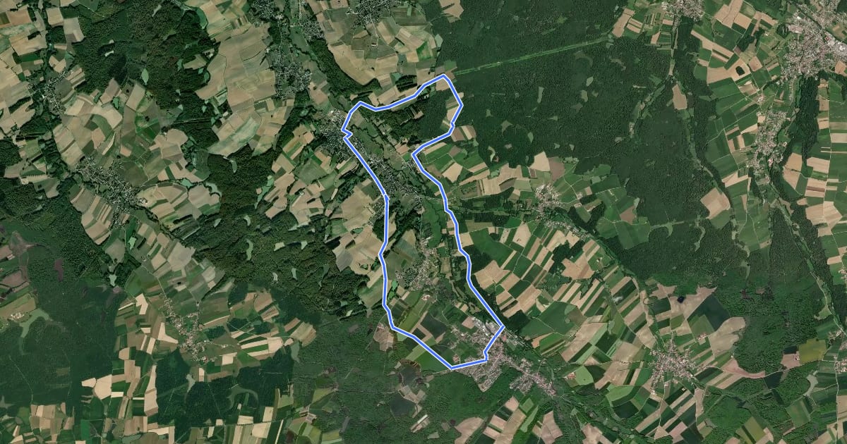 Маршрут Le Circuit du pèlerinage на спутниковом снимке