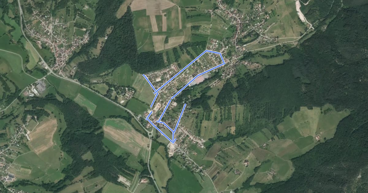 Маршрут Le circuit du patrimoine de Thanvillé на спутниковом снимке