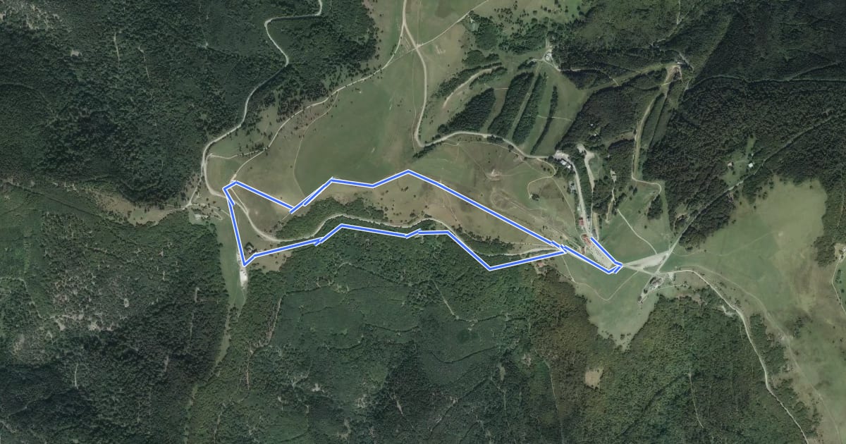 Маршрут Le Circuit du Trehkopf на спутниковом снимке