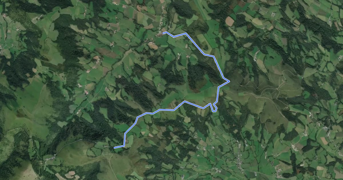 Маршрут Le Col d'Osquich на спутниковом снимке