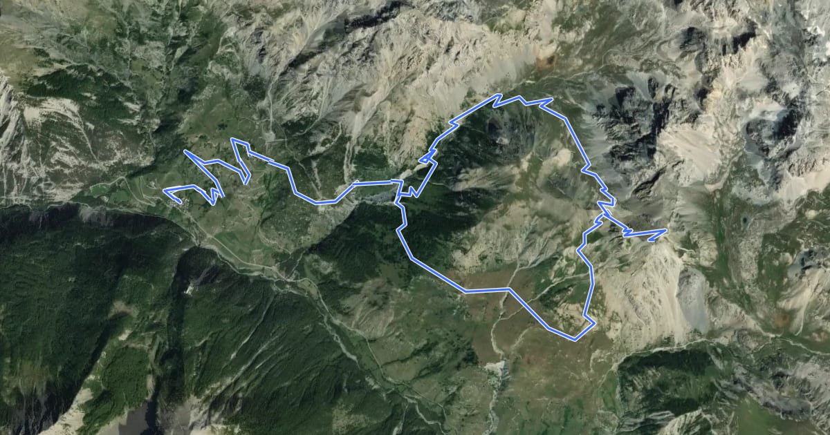 Маршрут Le Col de Mallemort на спутниковом снимке
