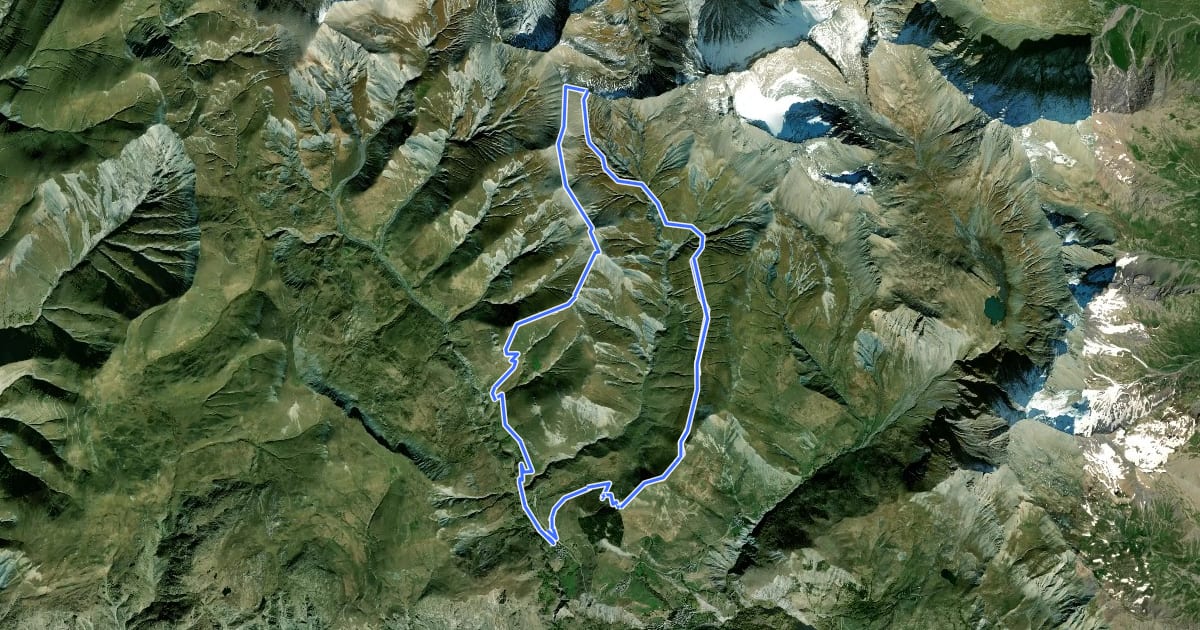 Маршрут Le Col de Martignare et la Crête de la Buffe на спутниковом снимке