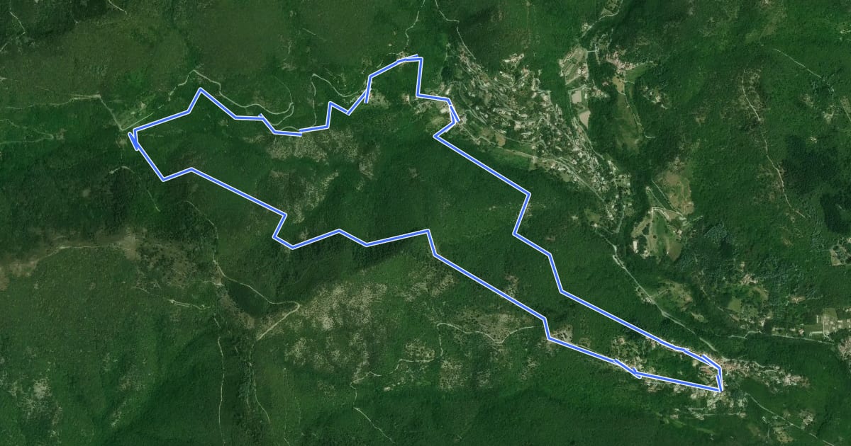 Маршрут Le col de Mouzoules на спутниковом снимке