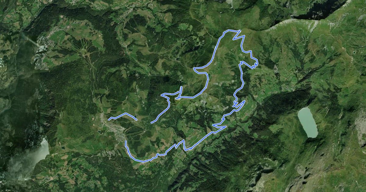 Маршрут Le col de Véry на спутниковом снимке