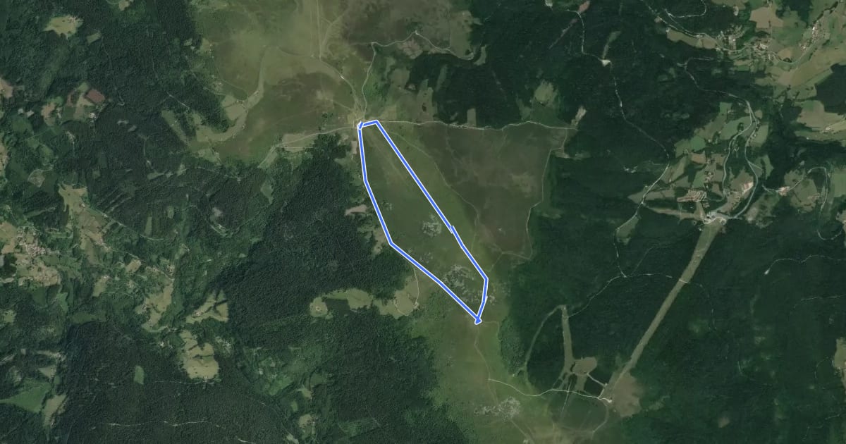 Маршрут Le Col du Béal на спутниковом снимке