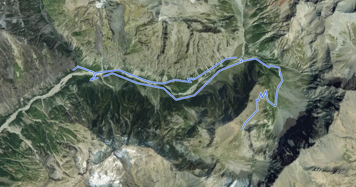 Маршрут Le Col du Cheval de Bois на спутниковом снимке