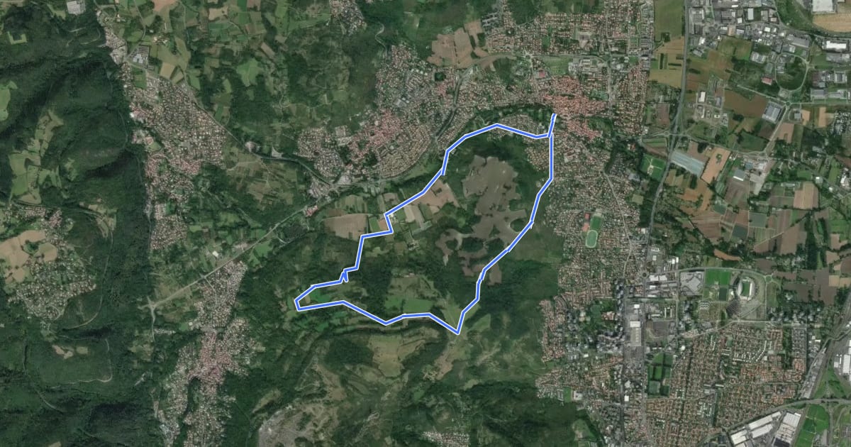Маршрут Le Col du Chevalard на спутниковом снимке