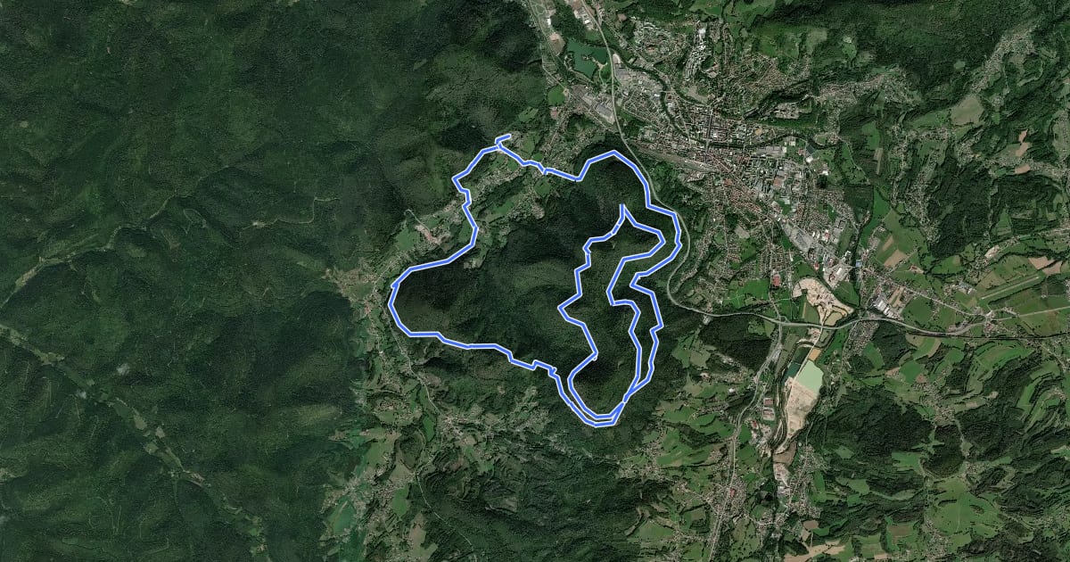 Маршрут Le col du Climont на спутниковом снимке