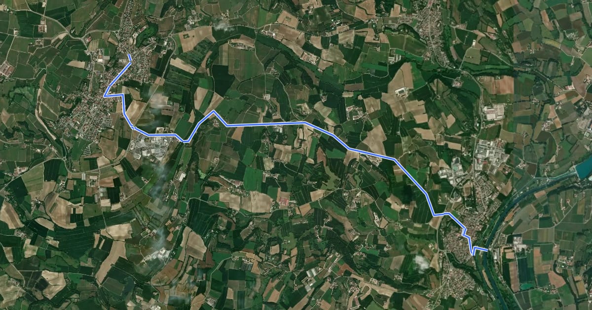 Маршрут Le colline moreniche del Garda на спутниковом снимке