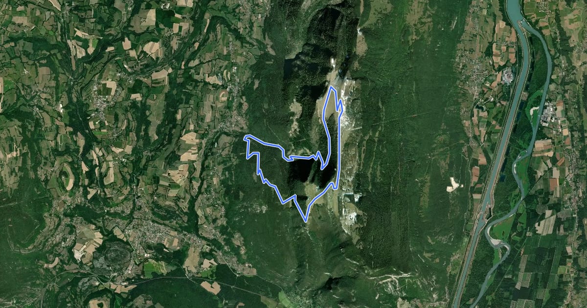 Маршрут le Colombier depuis Munet на спутниковом снимке
