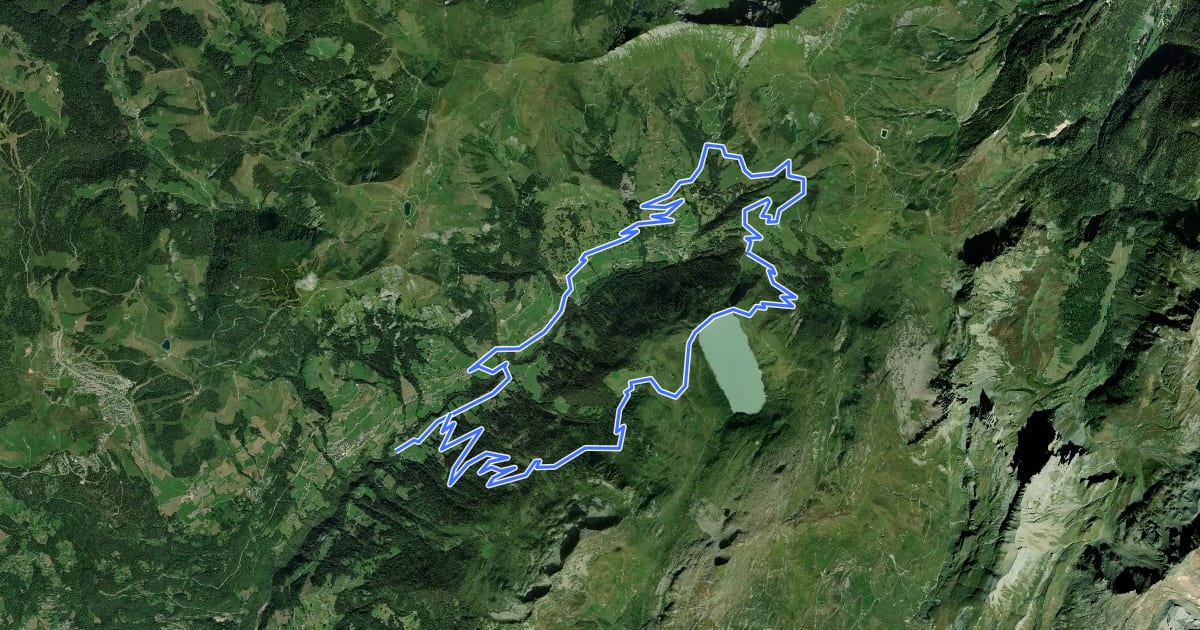 Маршрут Le Compagnie du Lac на спутниковом снимке